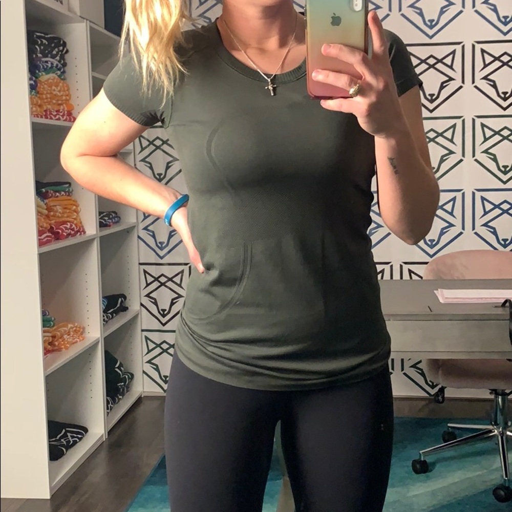 Lululemon Olive Swifty Tech Short Sleeve